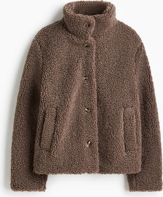 H&M Jacke aus Teddyfleece - Beige