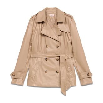 Oltre Dames, Mantels, Beige, Maat: 4XL Poliester