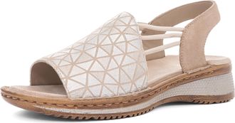 Ara Riemchensandale ARA HAWAII, Damen, Gr. 35, silber (sand, silberfarben), Veloursleder, metallic, Schuhe Riemchensandale, Sommerschuh, Sandalette, Keila