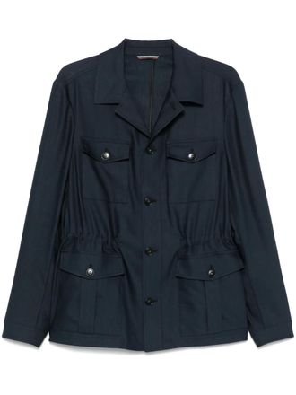 Canali Button-up jack - Blauw