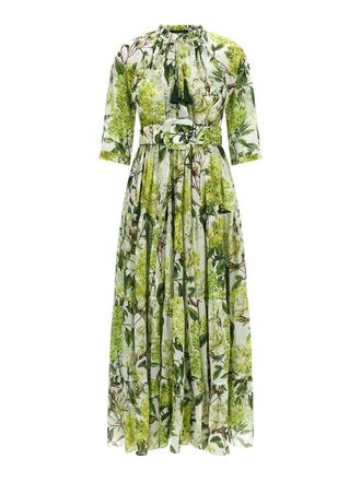 Samantha Sung Long Dress In Cotton Muslin With All Print