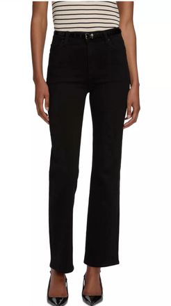 Frame Denim Le Sleek Straight Jeans In Black