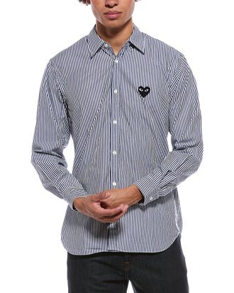 Comme Des Gar&ccedil;ons Black Heart Stripe Shirt