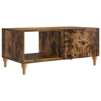 vidaXL Mesa De Caf&eacute; Roble Ahumado 90 X 50 X 40 Cm Madera De Ingenier&iacute;a Vidaxl