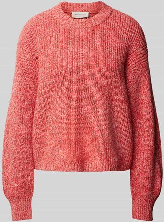 Moss Copenhagen Loose Fit Strickpullover aus Viskose-Mix mit Leinen-Anteil Modell Wille in Koralle, Gr&ouml;&szlig;e XS/S