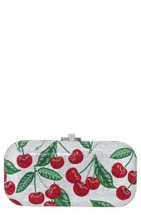 Judith Leiber Bing Cherries Long Slide Crystal Clutch in Silver Rhine Multi at Nordstrom