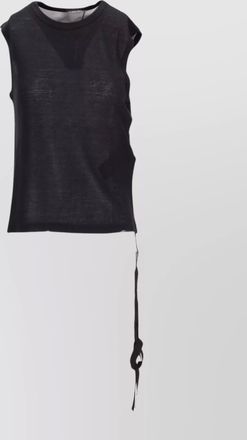 Ann Demeulemeester rib viscose cotton sleeveless top