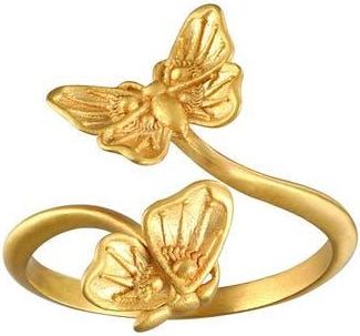 Satya Jewelry Freedom to Soar Adjustable Butterfly Ring in Gold at Nordstrom