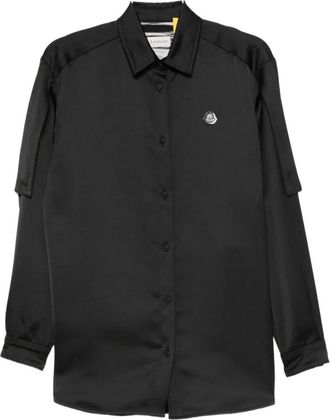 Moncler Shirts - Dames - Overhemden - Zwart - S - Satijn - Overhemden
