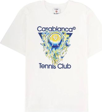 Casablanca Camiseta Gr&aacute;fica Club de Tenis - Tops - Hombre - Blanco - 2XL