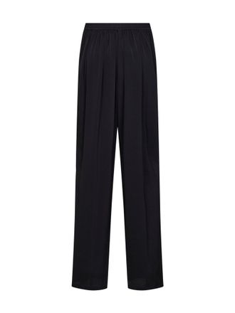 Alaia Womens Trousers - Straight Cady, Black Viscose