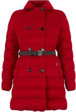 Moorer Gevoerde jas met riem - Dames - Winterjassen - Rood - XS - Kasjmier - Jassen