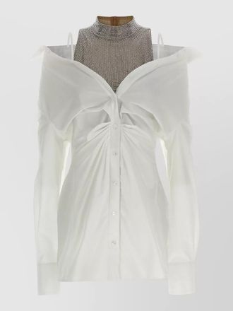 Giuseppe Di Morabito shirt dress high neck long sleeves
