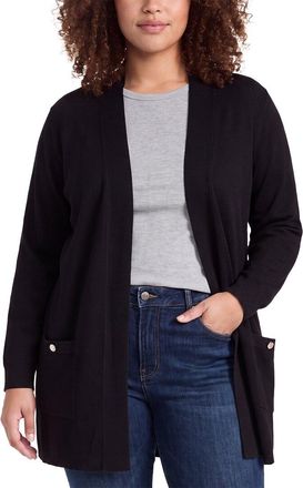 Anne Klein Plus Rib Pocket Cardigan