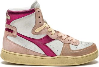 Diadora Metallic Finish Low Top Basketball Sneakers - Dames - Sneakers - Roze - 37 EU - Leer - Schoenen
