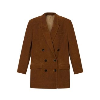 Isabel Marant Rasma Jas - Dames - Jassen - Bruin - Maat: S Leer
