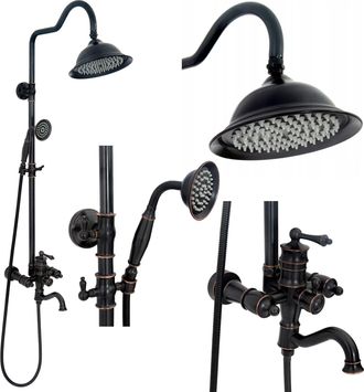 Rea Rea - Conjunto De Ducha Vintage Negro