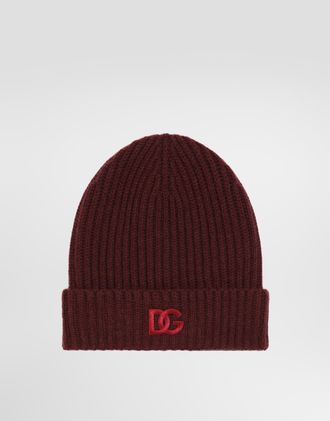 Dolce & Gabbana English Rib Knit Hat - Woman Hats And Gloves Burgundy Pz