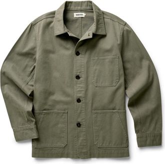 Taylor Stitch The Ojai Jacket in Organic Smoked Olive Foundation Twill
