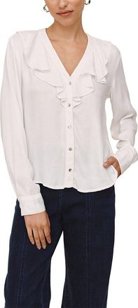 Bella Dahl Ruffle V-Neck Button Up