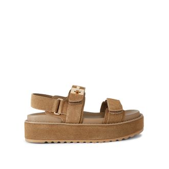 Steve Madden Womens Suede Bigmona 215 Sandals - Tan - Size UK 7
