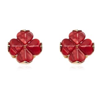 Kate Spade New York Accessoires, Dames, Rood, ONE Size, Spade Flower Oorbellen