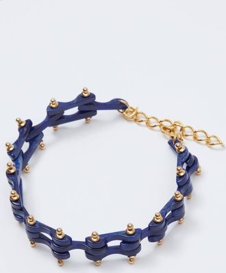Rachel Comey Womens Bedford Choker Necklace In Lapis Blue