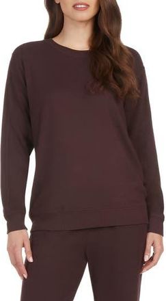 Matty M Crewneck Sweatshirt & Pants Set in Heather Wine at Nordstrom Rack, Size X-Small