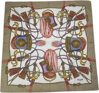 Celine Pre-owned Scarves, female, Multicolor, Size: ONE SIZE Pre-owned Silk Scarf