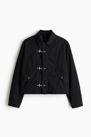 H&M Canvasjacke in Regular Fit - Schwarz