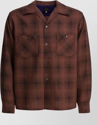 Needles wool shirt with chest pockets and long sleeves