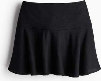 H&M Ausgestellter Minijupe - Schwarz