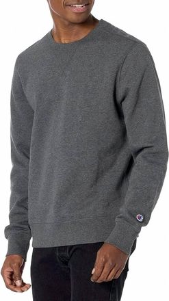 Champion Sueded Fleece Sweatshirt In Charcoal Gray
