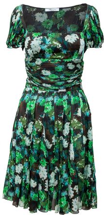 Blumarine Midi Green Floral Dress - 10s