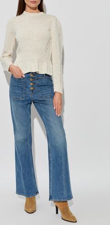 Ulla Johnson Lou Flare Jeans, Womens, Blue