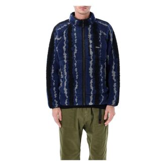 Gramicci Fleece Jackets, male, Blue, Size: S Ripple Sherpa Jacket