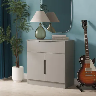 Lewis's Milan 1 Drawer 2 Door Sideboard in Dusk Grey - Ready Assembled - Lewiss Home | TJ Hughes