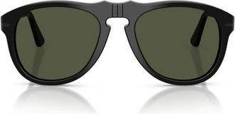 Persol 54mm Pilot Sunglasses in Black /Green at Nordstrom