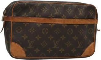 Louis Vuitton Pre-owned Tela clutches - - Pre-owned - Donna - Marrone - ONE SIZE
