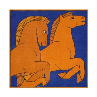 Inou&iuml; Editions Winter Scarves, female, Blue, Size: ONE SIZE Cavale 130 Carr&eacute;