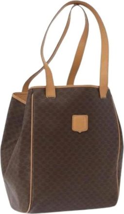 Celine Pre-owned Tote Bags, female, Brown, Size: ONE SIZE Pre-owned Vintage Macadam Canvas Tote
