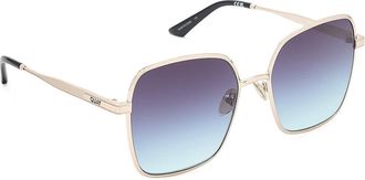 Quay 5th Ave Fashion Sunglasses Brushed Gold/Black, Metal Frames/Polycarbonate