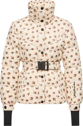 Moncler Moncler Karshi Floral Insulated Ski Jacket, Women, White, Size: 0