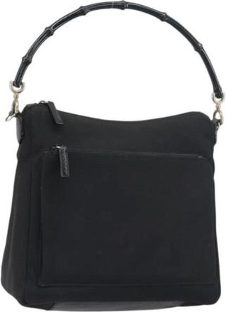 Gucci Pre-owned Shoulder Bags, female, Black, Size: ONE SIZE Pre-owned Nylon Shoulder Bag