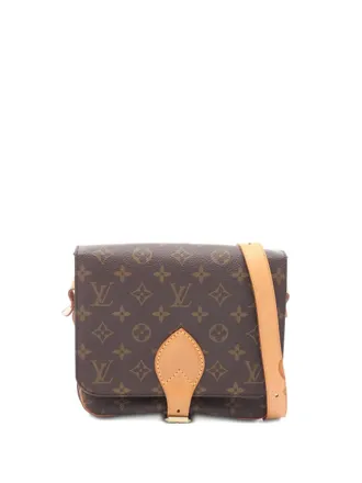 Louis Vuitton Borsa a tracolla Cartesier MM con monogramma - Marrone