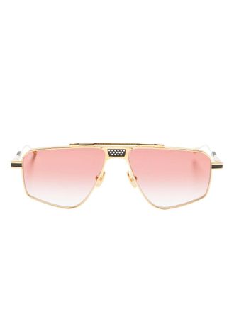 T HENRI Drophead gradient-lenses sunglasses - unisex - Titanium - 28 - Gold
