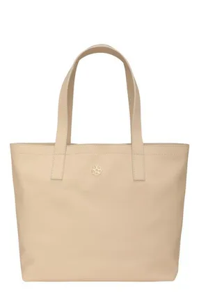 Gorski Leather Tote Bag with Removable Zipped Pouch in Beige at Nordstrom