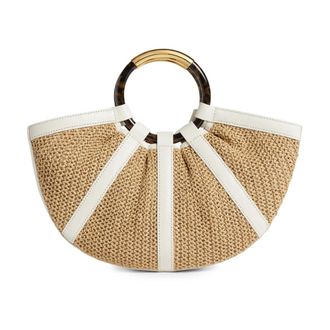 Coccinelle Shell Straw Handbag - female - Coccinelle - Handbags - Beige - ONE SIZE - Bags