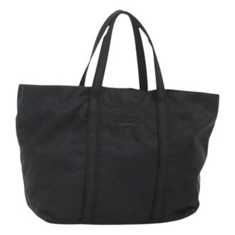 Prada Pre-owned Tote Bags, female, Black, Size: ONE SIZE Pre-owned Nylon Tote Bag