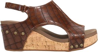 Corkys Footwear Womens Carley Wedge Sandal In Brown Croco